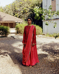 Classic Ruby Sharara with Dupatta
