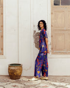 Midnight Iris Floral Print Kurta Set