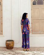 Midnight Iris Floral Print Kurta Set